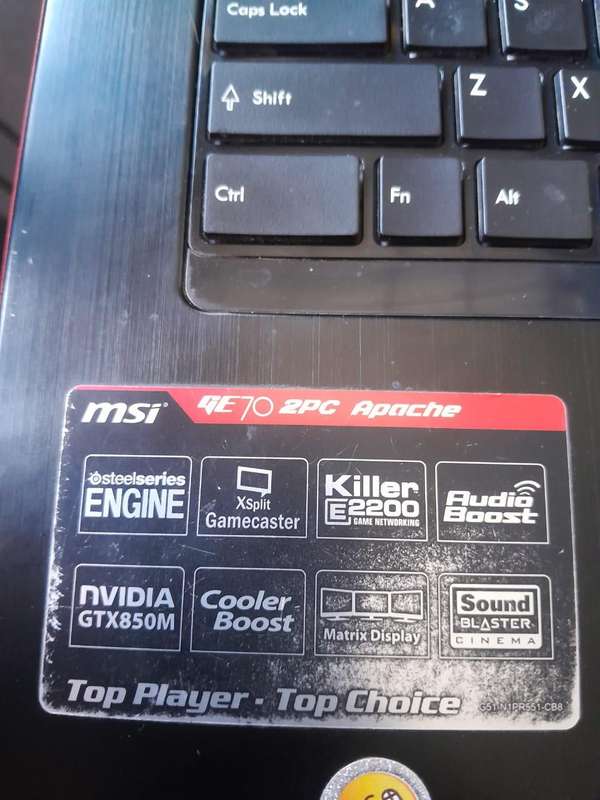LATE ENTRY MSI MS-1759 GAMING LAPTOP CORE i7 12GB RAM