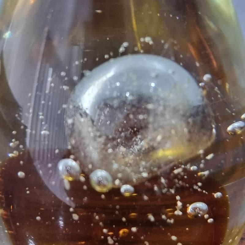 Blown Glass Paper Weight Vintage Controlled Bubbles