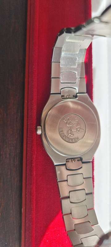 Omega Seamaster Polaris 18 K Gold Steel Quartz Watch