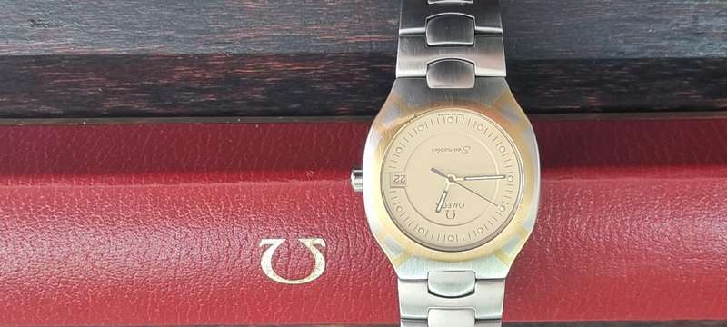 Omega Seamaster Polaris 18 K Gold Steel Quartz Watch