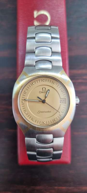 Omega Seamaster Polaris 18 K Gold Steel Quartz Watch
