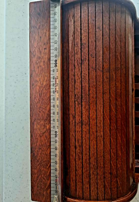 Antique  Table Tambour  Writing Box with Roll Top