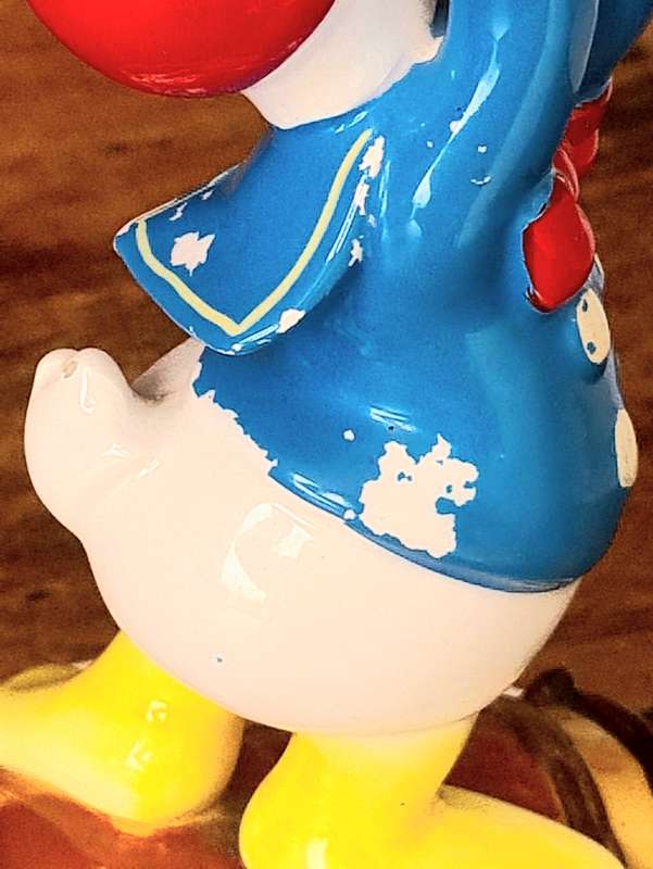 Very Rare!!nSchmid Walt Disney Donald Duck Wind-up Music Box Figurine-Made in Japan