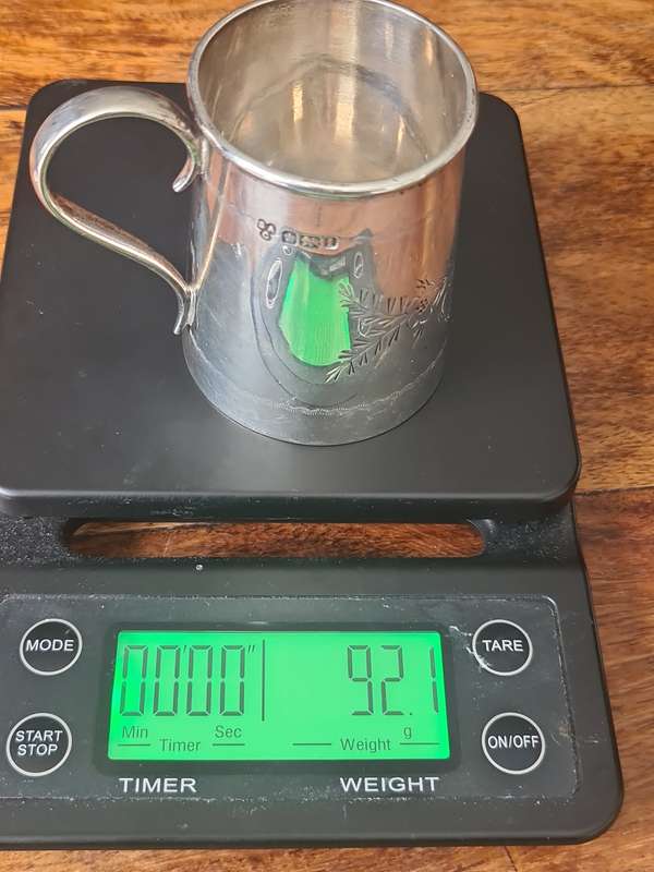 92gram Sterling Silver Christening Mug