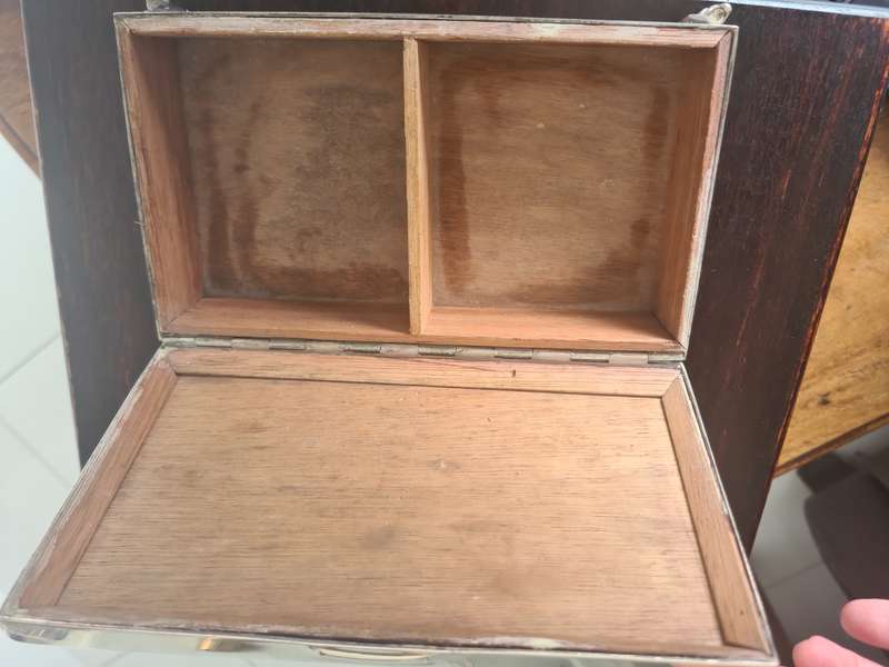 Keepsake Silver Box with Wood Inlay