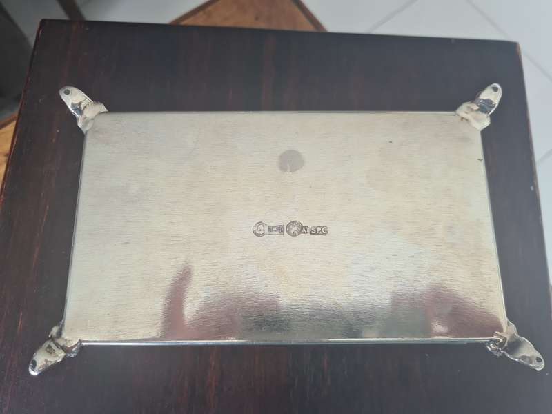 Keepsake Silver Box with Wood Inlay