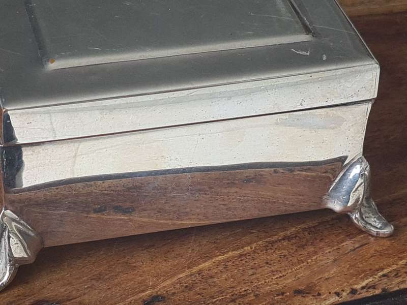 Keepsake Silver Box with Wood Inlay