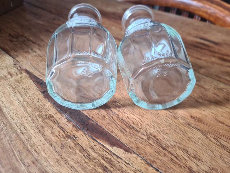 Two Old vintage 60s decorative Pepsi Cola  & Canada Dry bottles