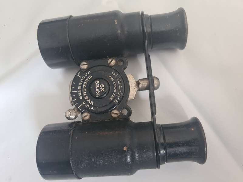 Antique 1920s Wollensak Binoculars 6x63 Biascope