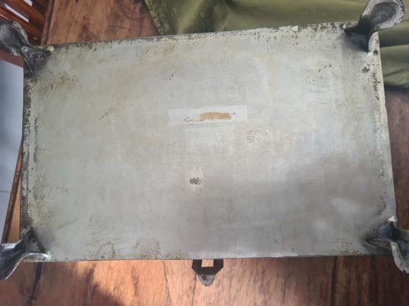 Rare!  Large Antique Iron Box with etched decoration