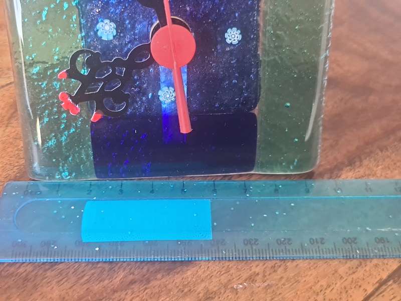 Hand Blown Murano Italy Glass  Clock Working