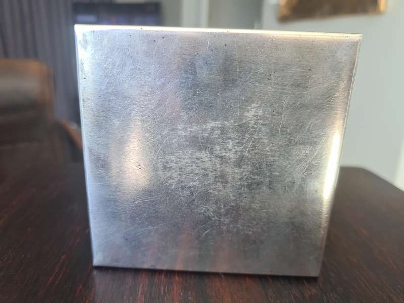 Silver Cigarette/Jewelry box wood Lined