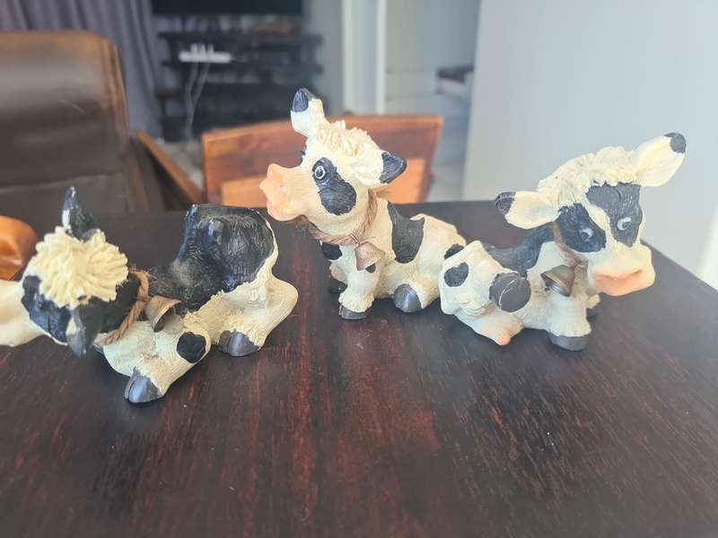Black and White Cow figurines