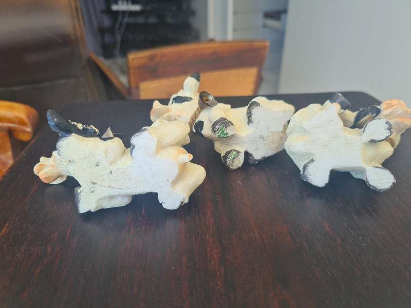 Black and White Cow figurines