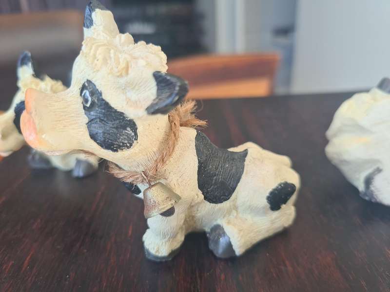 Black and White Cow figurines