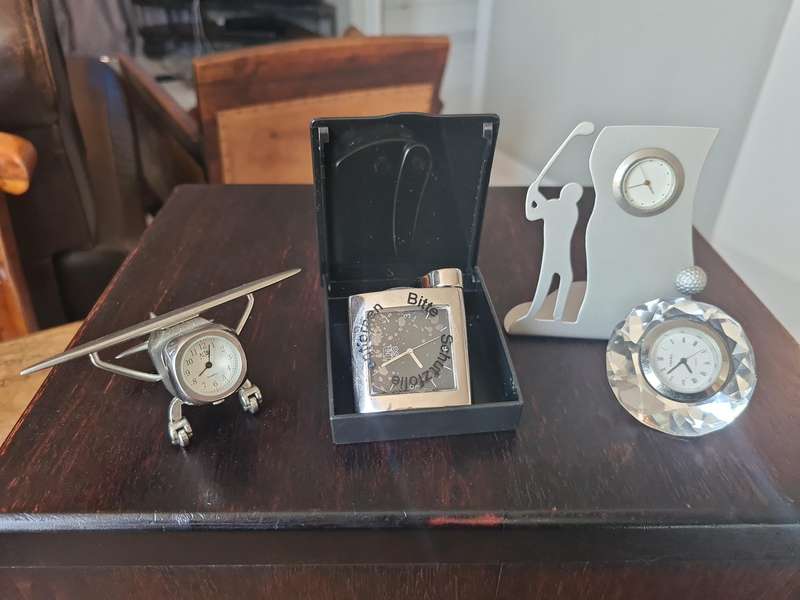 Four Miniature & Specialty Clocks one bid for all