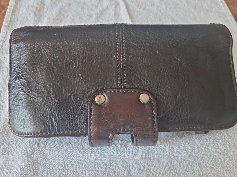 Vintage Genuine Leather Compact Purse
