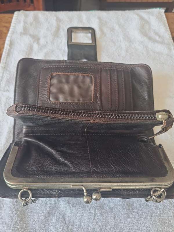 Vintage Genuine Leather Compact Purse