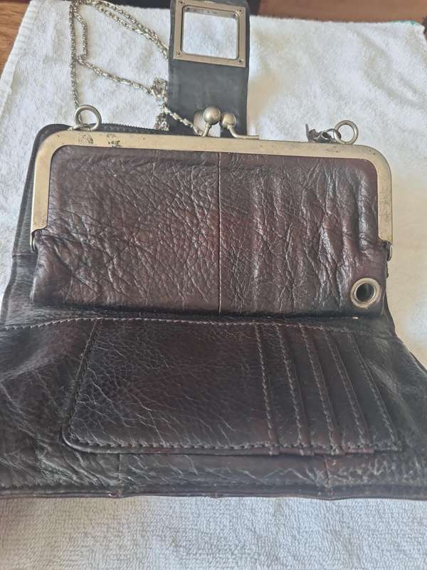 Vintage Genuine Leather Compact Purse