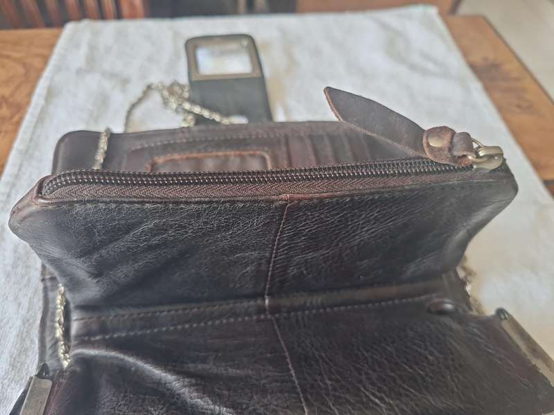 Vintage Genuine Leather Compact Purse