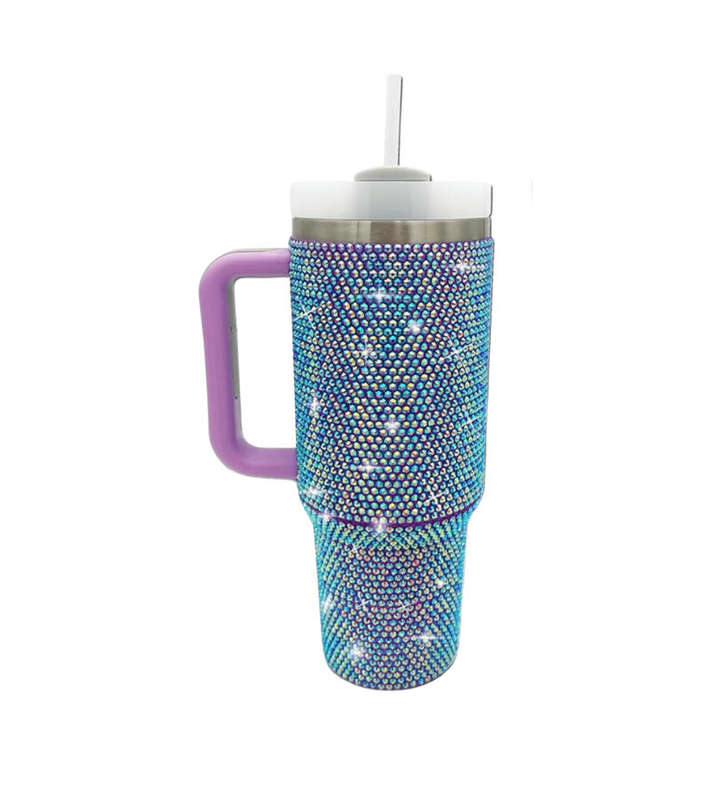 1200ml Glitter Studded Tumbler with Lid