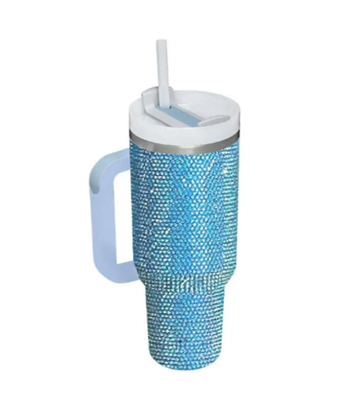 1200ml Glitter Studded Tumbler with Lid