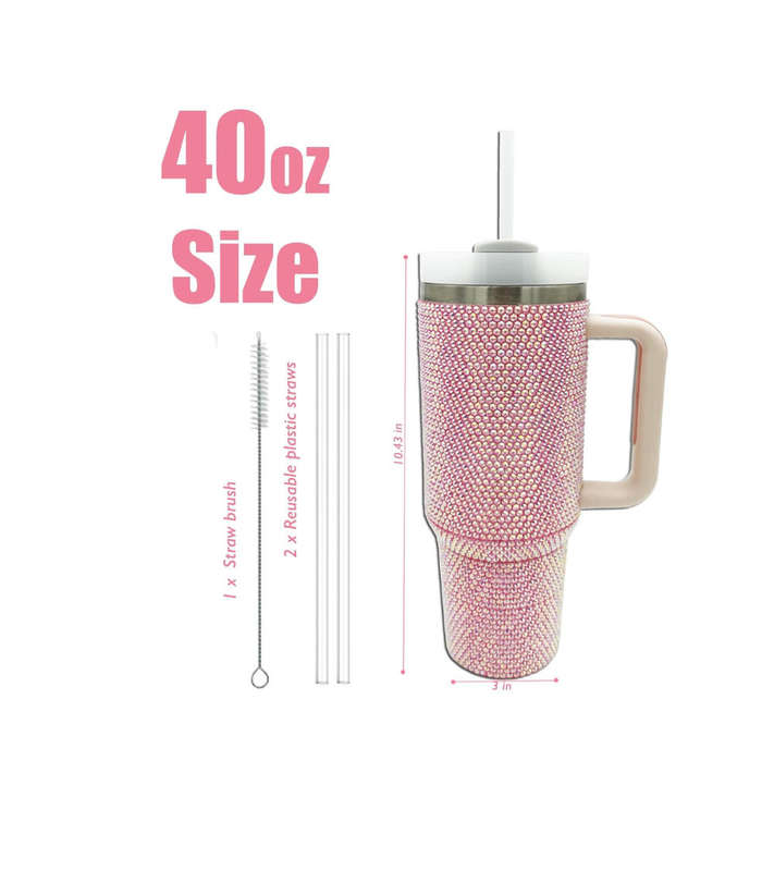 1200ml Glitter Studded Tumbler with Lid