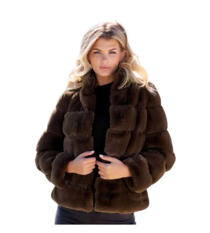 Chocolate Brown Fur Jacket  Rich. Warm. Effortlessly Elegant.