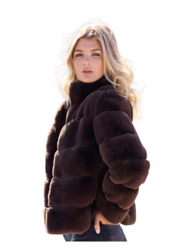 Chocolate Brown Fur Jacket  Rich. Warm. Effortlessly Elegant.