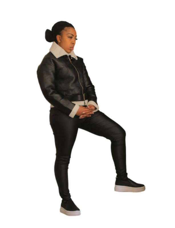 Ladies' Black Aviator Jacket  Bold. Warm. Effortlessly Chic