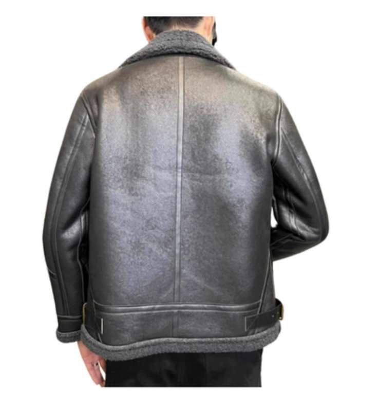 Mens Dark Brown Shearling-Style Lamb Jacket  Rugged Warmth. Timeless Style.