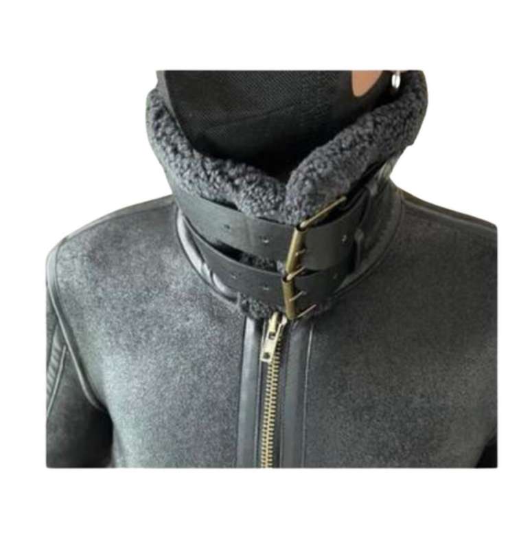 Mens Dark Brown Shearling-Style Lamb Jacket  Rugged Warmth. Timeless Style.