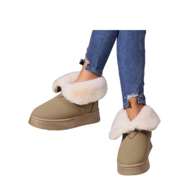 Winter Fur-Lined Boots  Cozy Comfort for Cold Days