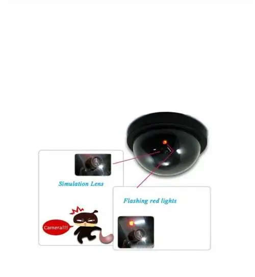 Realistic Dummy Security Camera for Home and Business Security