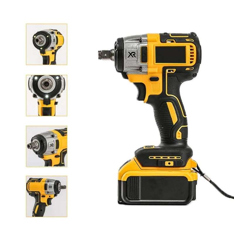 2 Piece Cordless Angle Grinder & Impact Torque Wrench 2 Batteries & Gloves