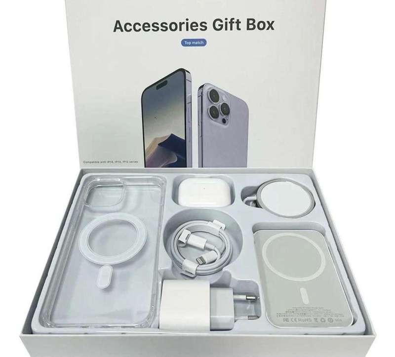 6 Pc accessories Gift Box For iPhone 15 Plus