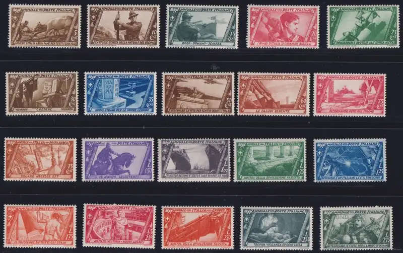 ITALY 1932 MNH- MARCH ON ROME SET Unmounted - SG 350-67 +E368,E369