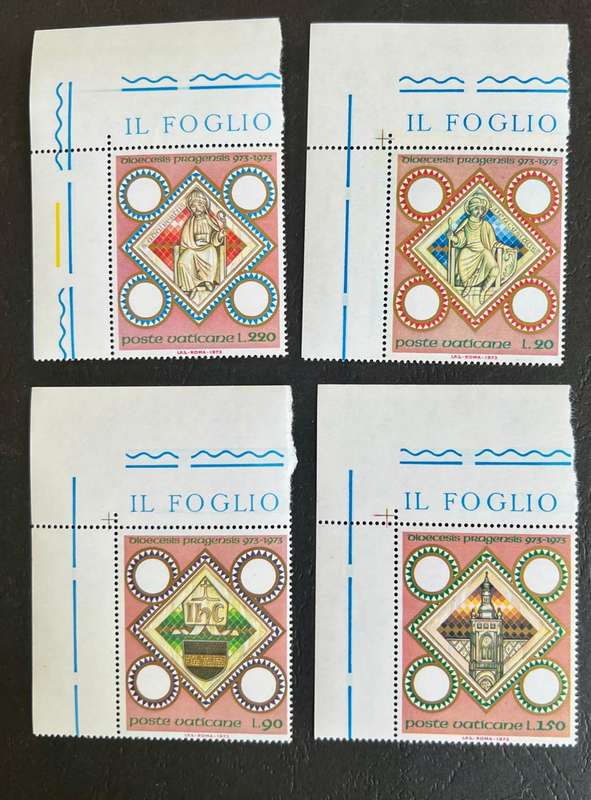 Vatican City -- year 1973 Unmounted complete set of 4 ----Prague --- bid per stamp