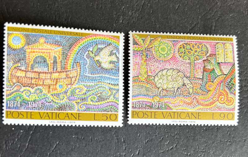 Vatican City -- year 1974 Unmounted complete set of 2 ----UPU --- bid per stamp