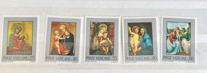 Vatican City -- year 1971  Unmounted complete set of 5 ---Holy Family --- bid per stamp