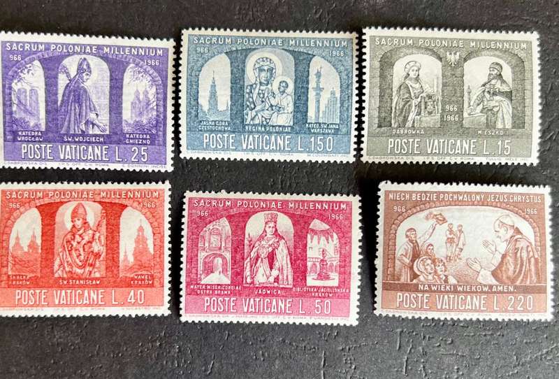 Vatican City -- year 1966 Unmounted complete set of 6 ----bid per stamp