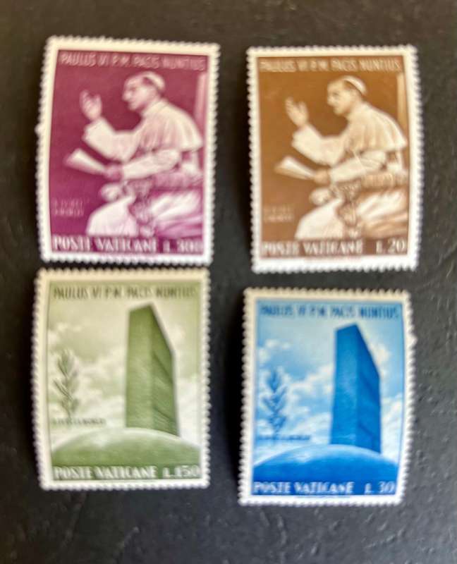 Vatican City -- year 1965 Unmounted complete set of 4 ----bid per stamp