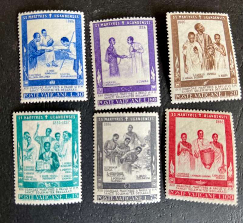 Vatican City -- year 1965 Unmounted complete set of 6 ----bid per stamp
