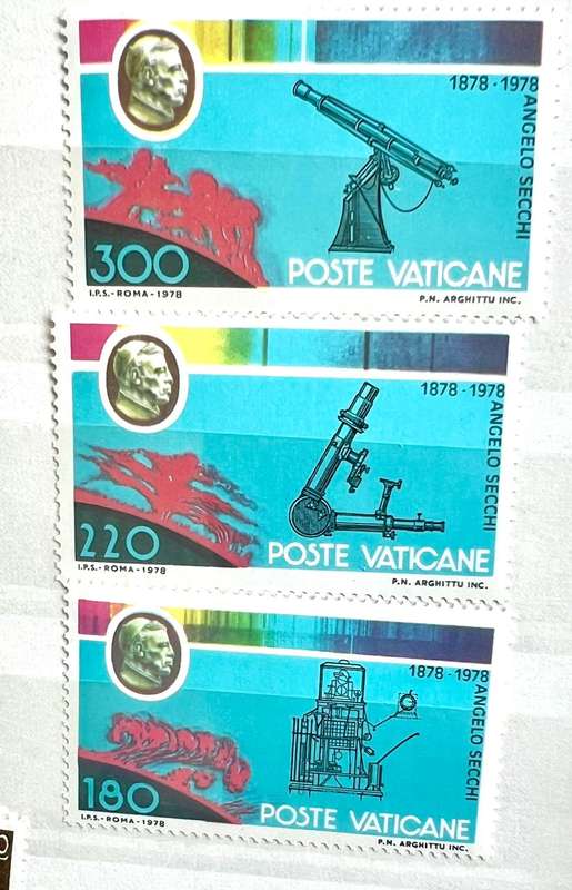 Vatican City -- year 1979 Unmounted complete set of 3 --Secchi--bid per stamp