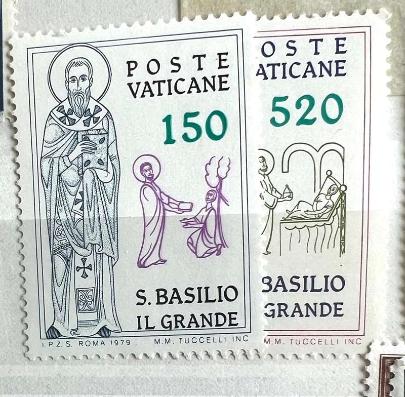 Vatican City -- year 1979Unmounted complete set of 2 ---Basil ---bid per stamp