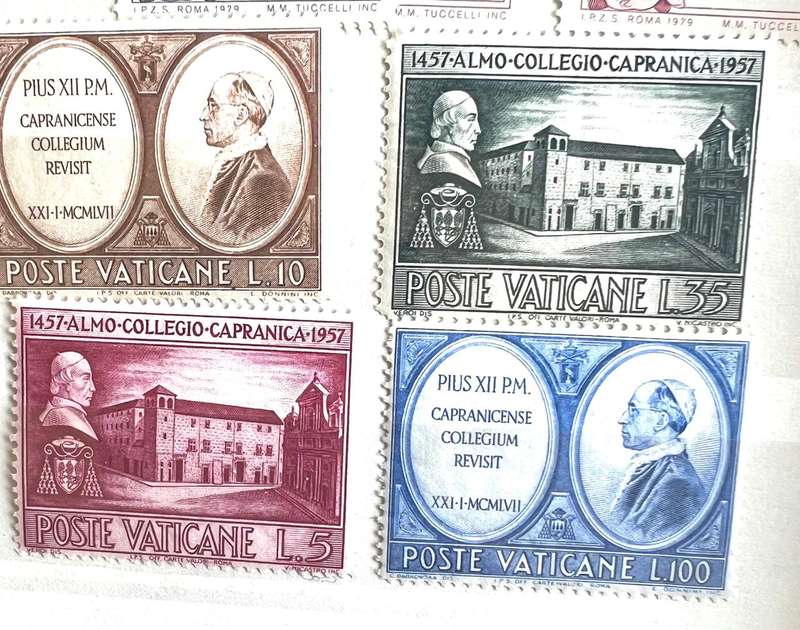 Vatican City -- year 1957 unmounted complete set of 4---Capranica ---bid per stamp