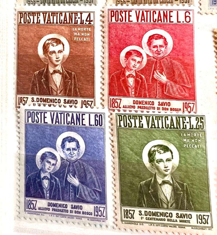 Vatican City -- year 1957 unmounted complete set of 4---S Savio---bid per stamp