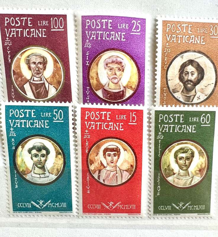 Vatican City -- year 1959 unmounted complete set of 6---Valeriano  ---bid per stamp