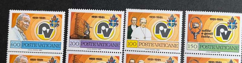 Vatican City -- year 1981 - MNH- unmounted  Mint complete set of 4---radio  --bid per stamp