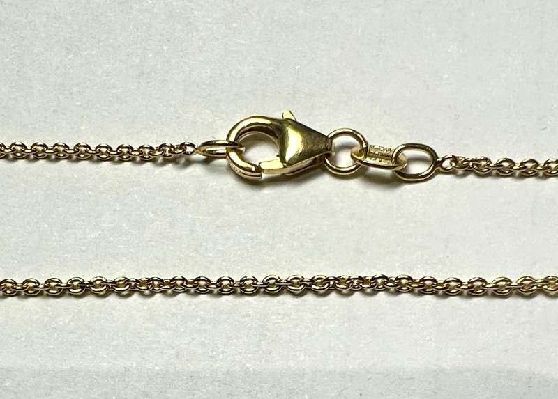18 k / 18 carat solid Yellow Gold,Tiffany link necklace ---------  Cm50 long